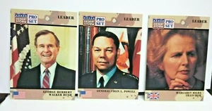 Juego profesional de tarjetas Tormenta del Desierto de colección - Colin Powell / Presidente Bush / Thatcher - Imagen 1 de 8