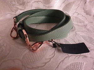 ❤ MIMCO LEATHER LINK WIDE Shoulder Strap FOR BAG In SAGE GREEN /ROSE GOLD Tone - Picture 1 of 6