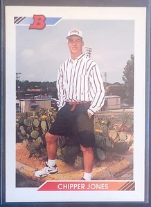 CHIPPER JONES 1992 BOWMAN BASEBALL #28  ROOKIE RC BRAVES HOF - Bild 1 von 2