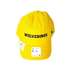 Jordan Michigan Wolverines Yellow Team Issued Club Cap Hat M/L Adjustable New - Picture 1 of 6