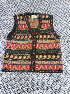 Women's Portraits by Northern Isles Hand Embroidered Vest Great Condition LARGE - Picture 1 of 15