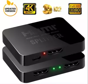 4K HDMI Splitter Full HD 1080p Video HDMI Switch Switcher 1X2 Split 1 in 2 Out - Picture 1 of 1