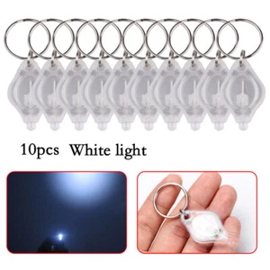 10pcs Mini helle LED Micro leichte Keychain Squeeze leichte Key Ring Camping - Picture 1 of 20