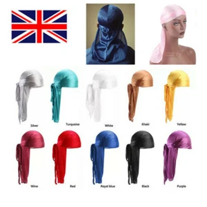 Unisex Männer Frauen Kopftuch Doo Durag Mütze Langer Schwanz Weiche Seide Pira 〒 - Bild 1 von 65