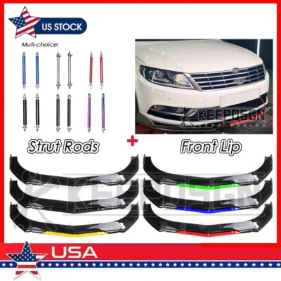 GLOSS Front Bumper Lip Splitter Body Kit Parts for VW Volkswagen Passat B6 B7 CC - Image 1 of 4
