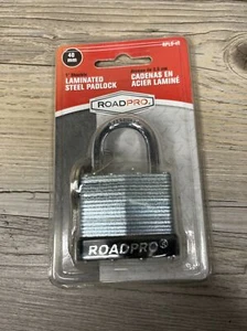 Padlock *New* 40mm - Steel RoadPro w/ Bumper Guard & 2 Keys - Picture 1 of 2