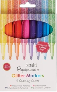 Marcadores de brillo Docrafts - 8 unidades de colores brillantes Papermania - Imagen 1 de 8