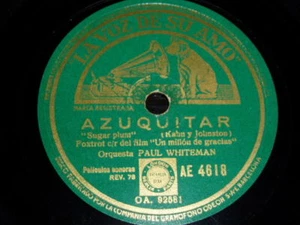 JAZZ 78 rpm RECORD Spain Voz de su Amo PAUL WHITEMAN - Imagen 1 de 1