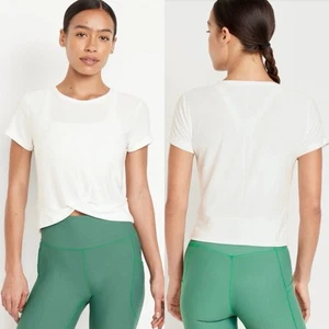 Old Navy Women’s CloudMotion Twist-Front T-Shirt Magnolia White Plus Size 2X - Picture 1 of 4