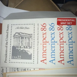 1986 Ameripex Presidents of the US Briefmarkensätze (22c) -- 3 SÄTZE! NEUWERTIG - Bild 1 von 7