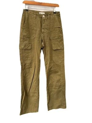 Zara Khaki Cargo Trousers Size S W28” L30” Womens  - Image 1 of 4