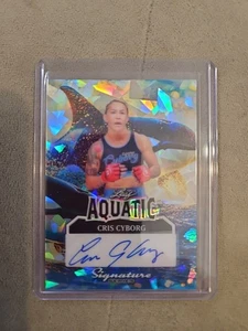 2025 LEAF SIGNATURE SERIES AQUATIC KILLER WHALE SP AUTO 1/1 CRIS CYBORG UFC ICON - Picture 1 of 24