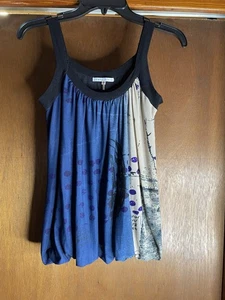 TEMPO PARIS TANK SIZE S/M Blue Black Balloon - Picture 1 of 11