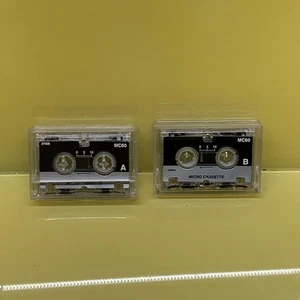2 Stück China MC60 Microcassette Leerkassetten mit Hüllen �� - Bild 1 von 2