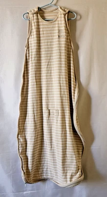 Woolino All Season Toddler Sleep Sack Tan Stripes 2-4 Years Full Zipper Used - Image 1 of 4