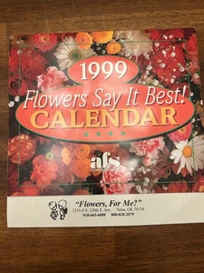 Calendario vintage 1999 flores decirlo mejor - Imagen 1 de 2