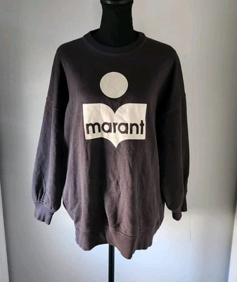 Isabel Marant Étoile Women's Mindy Cotton Blend Jersey Sweatshirt Black Size 34 - Image 1 of 4