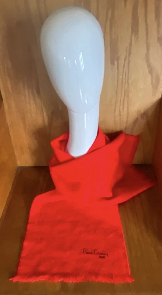 Pierre Cardin Paris Unisex Rojo Alegre Color Navidad Invierno Bufanda 11” x 52” Foto 1 de 2