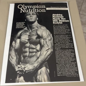 Ron Teufel MASSIVE Posing Olympian Nutrition Article Bodybuilding Photo - Picture 1 of 1