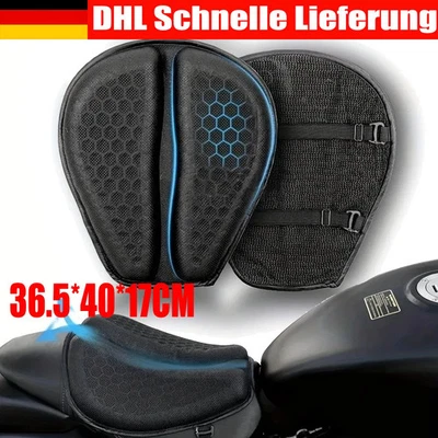 Motorrad Sitzkissen 3D Gel Kissenauflage Sitzeinlage Gelkissen Moto Sitzpolster - Bild 1 von 4
