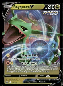 Pokemon Tcg Rayquaza V #100 Pokemon Crown Zenith casi nuevo - Imagen 1 de 2