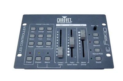 Chauvet DJ OBEY 3 Compact Dmx-512 Controller For LED Fixtures Up To 3-ch Mode - Image 1 of 4