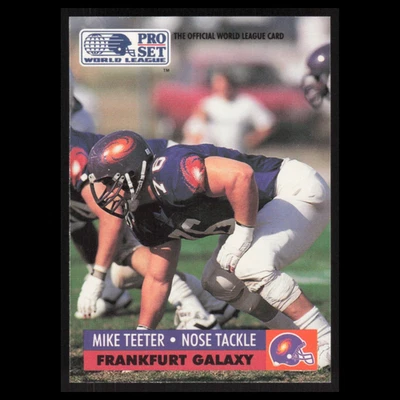 Mike Teeter #66 1991 Pro Set WLAF Frankfurt Galaxy Football Card NFL NM - Image 1 of 3