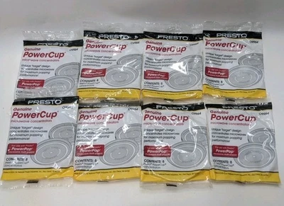 (64) Presto Genuino PowerCup Microondas Palomitas Concentradores 8 paquetes de 8 09964 Foto 1 de 4