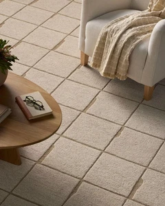 Tappeto di lana neozelandese trapuntato a mano in lana di alta qualità: tappeto moderno strutturato - Foto 1 di 3