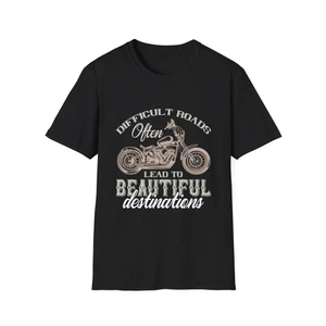 Inspirational Motorcycle T-Shirt, Adventure Gift, Travel Apparel, Unisex [...] - Picture 1 of 6