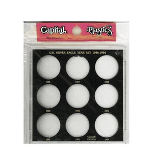 Black Capital Plastics U.S. Silver Eagle 1 oz. Soporte 1986-1994 - Imagen 1 de 2