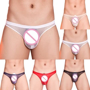 Mens Panties Sexy Soft Solid.Mesh Breathable Comfort Jockstraps Underwear - Picture 1 of 24