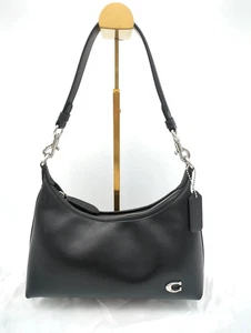 CW640 Coach Juliet Schultertasche schwarz 25 Leder Kette Outlet Produkte Neu mit Etikett - Bild 1 von 11