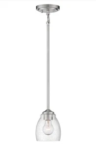 Minka Lavery Winsley 1 Light Mini Pendant, Brushed Nickel - 2430-84 - Picture 1 of 8
