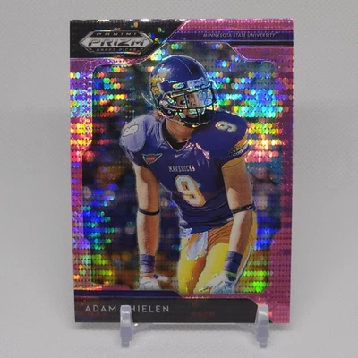 2019 Panini Prizm Draft Picks #4 Adam Thielen Pink Pulsar Prizm Minnesota State - Image 1 of 2