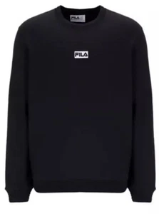 Fila Bruce Crew Sweat Shirt In Black Unisex Size Large New With Tags - Picture 1 of 11
