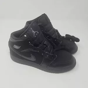 Nike Air Jordan 1 Mid BG schwarz/dunkelgrau-schwarz 554725-050 Jugendgröße 5Y selten - Bild 1 von 14