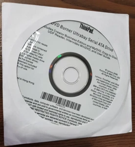 Lenovo Thinkpad DVD Burner Ultrabay Serial ATA Drive Software Disc - SEALED NEW - Picture 1 of 3