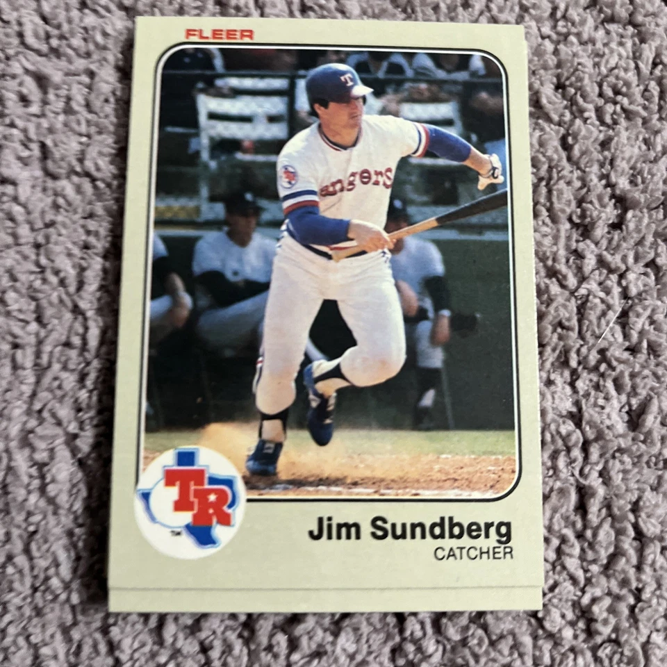 1983 Fleer Texas Rangers Baseball Card #580 Jim Sundberg - Image 1 of 1