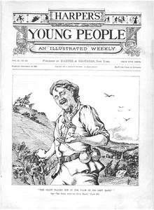 GIGANTE LO MISE NEL PALMO.STAMPA INCISIONE ARPIERA VINTAGE 1888 SU PAGINA 11" x 8" - Foto 1 di 2