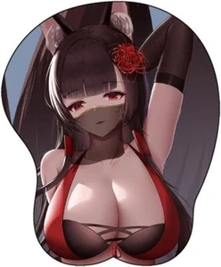 Anime Mouse pad Azur Lane Akagi Anime Design 3D Ergonomic Mouse Pad with Wrist R - Picture 1 of 18