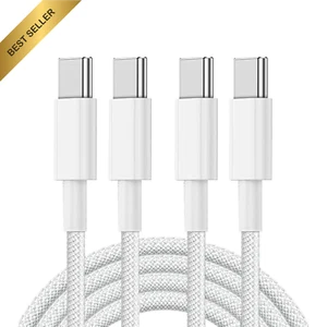 2-Pack 2M USB-C to USB-C 60W Fast Charging Cable for MacBook, iPhone, Samsung - Picture 1 of 12