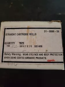 Straight Cartridge Rolls 3/8 X 1 X 1/8 320 Grit ARB Box Of 100 - Picture 1 of 1