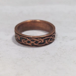 Anello nodo celtico in rame massiccio misura 9,75 antidolorifico folk lore - Foto 1 di 4
