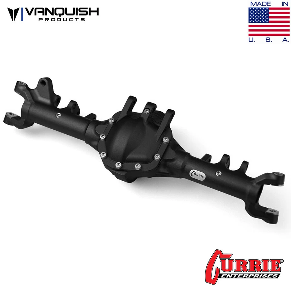 Vanquish VPS06607 Aluminum Currie Rockjock Front Axle Black for SCX10-II - Image 1 of 1