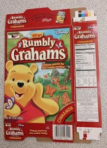 2002 VINTAGE KEEBLER RUMBLY GRAHAM'S COOKIES EMPTY FLAT BOX - Picture 1 of 5