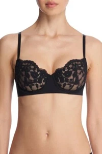 NATORI 724328 Plush Romance Balconnete Underwire Bra Black Size 36DDD - Picture 1 of 4