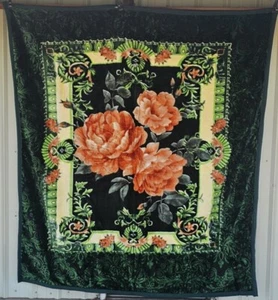 ROSENBLUME FLORAL ROSEN ZWEILAGIG QUEEN SIZE WENDEDECKE - Bild 1 von 4