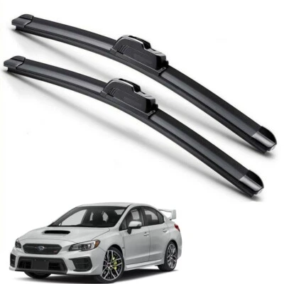 For 2015-2021 Subaru WRX & STI Windshield Wiper Blades J-HOOK Hybrid Silicone - Image 1 of 4