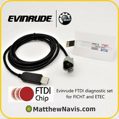 KIT de herramientas de diagnóstico con chip FTDI para motores de barco Evinrude ETEC y FICHT